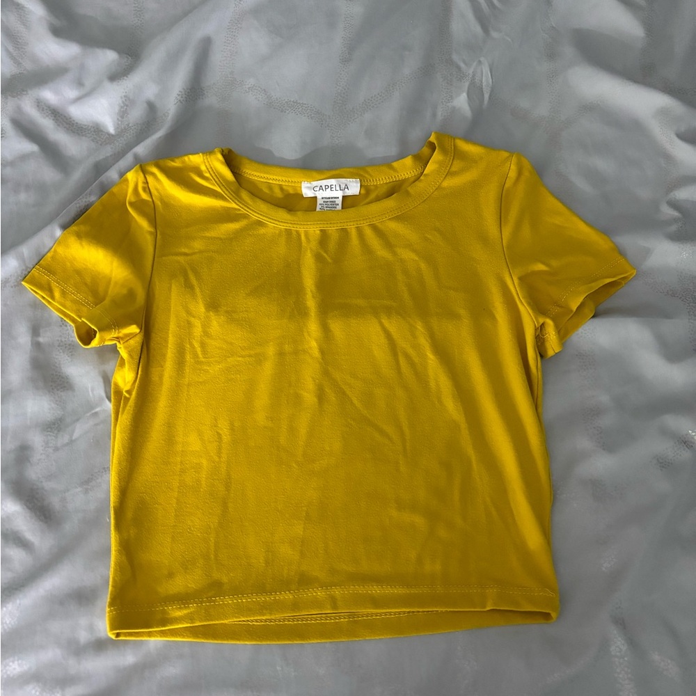 Capella yellow crop top. Size S.